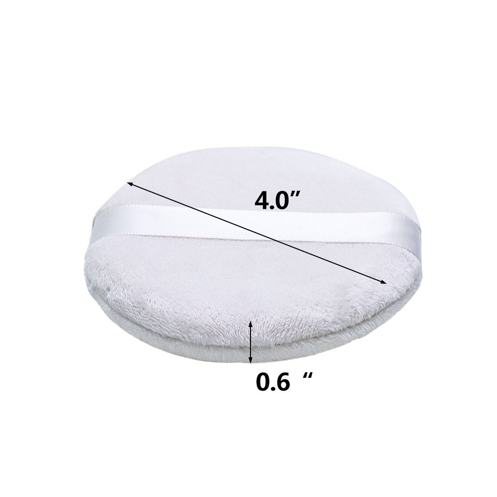 Topwon 4 Inch Powder Puff, Washable Large Body Powder Puff, Soft & Furry - 10Pcs