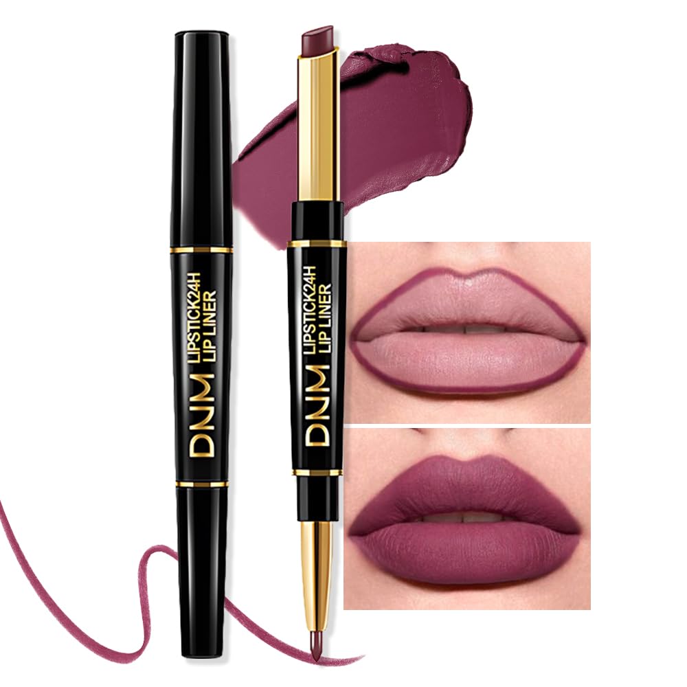 evpct 1Pcs More Berry Lip Liner and Lipstick Set Kit for Women, Matte Lips Kit with Lip Liner Lip Stains Long Lasting Waterproof 24 Hour Lipstick and Lip Liners Combo Lipliners Pencil 29#