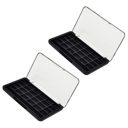 Empty Eyeshadow Palette Eyeshadow Makeup Palette Lipstick Container Makeup Empty Case for Blush Lipstick, 2Pcs 24 Grids