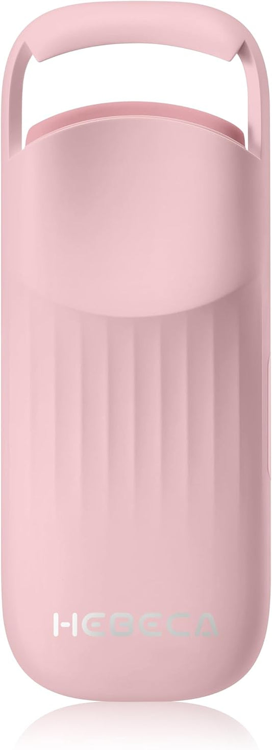 Heated Eyelash Curler Innovative, QuickCurl 2S Heat Up, Naturally Lash Curler 70°C/85°C Adjustable Heat, Safe Food-Grade Silicone, 600mAh Battery Portable Size for Travel (Pink)