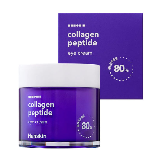 Hanskin Collagen Peptide Eye Cream (80ml). Made with 80% Collagen Extract and 20% Peptide. Advanced Anti-Aging Formula to Repair Skin from Wrinkles and Fine Lines Around the Eyes.