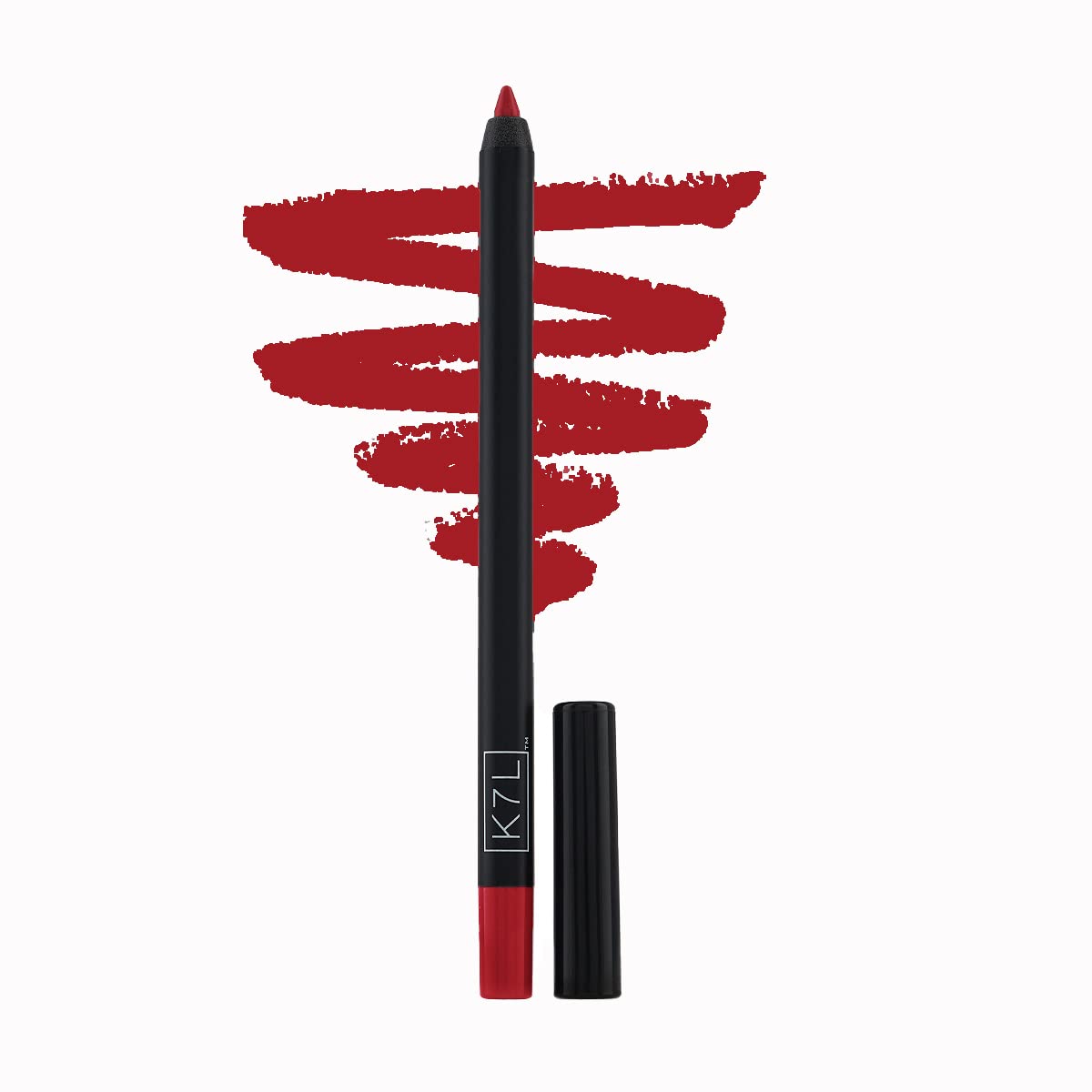 K7L Dark Red Lip Crayon (Vegan) - Waterproof and Smudge-Proof Cosmetics - Flame
