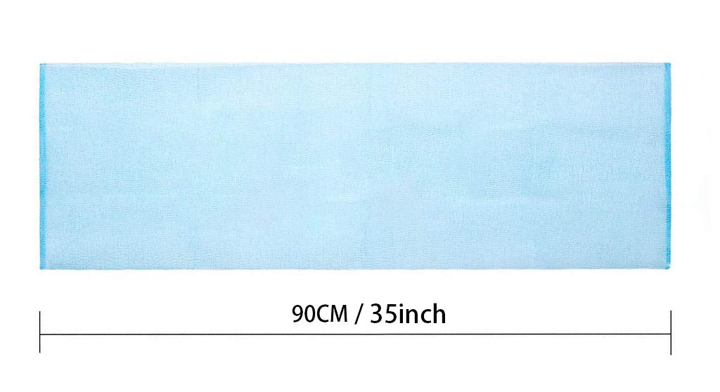 ARCH&M 35-Inch Exfoliating Back Scrubber (3 Pack), Japanese Nylon Beauty Washcloth for Shower, Korean Body Towel for Deep Exfoliation, Removes Dead Skin, Off-White