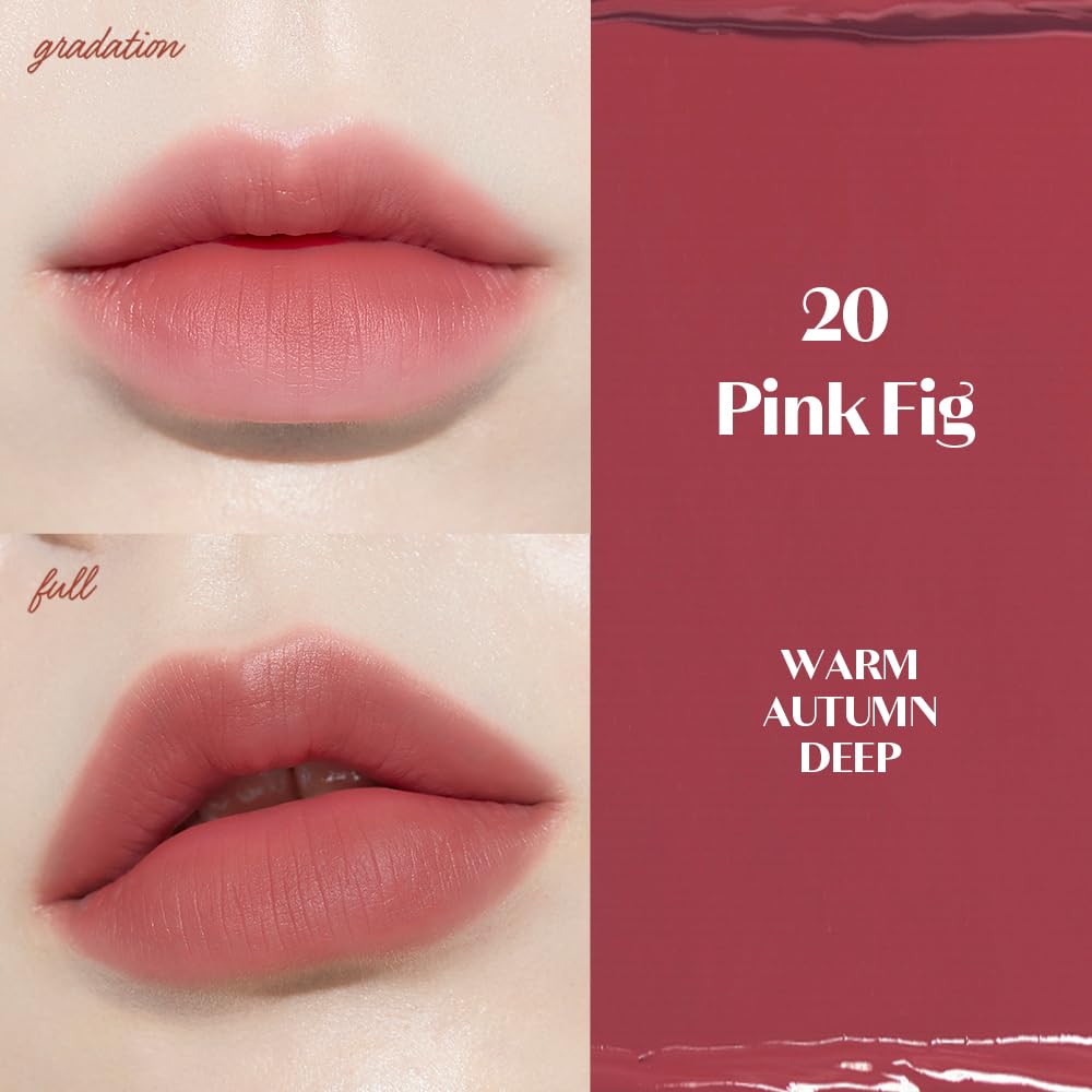 ETUDE Fixing Tint #20 Pink Fig (4g) | Long Lasting High Pigmented Liquid Lipstick | Waterproof Lightweight Matte Finish Lip Stain | Full Coverage | Korean Makeup, Kbeauty