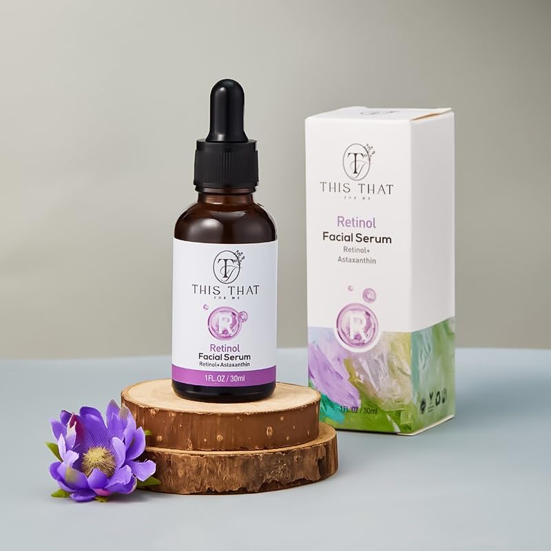 TTFM Retinol Facial Serum 30ml 1.0 Fl OZ | Retinol + Astaxanthin Serum | Hydrating Formula Facial Serum | Skincare For Dull Skin | Anti-Aging Serum |
