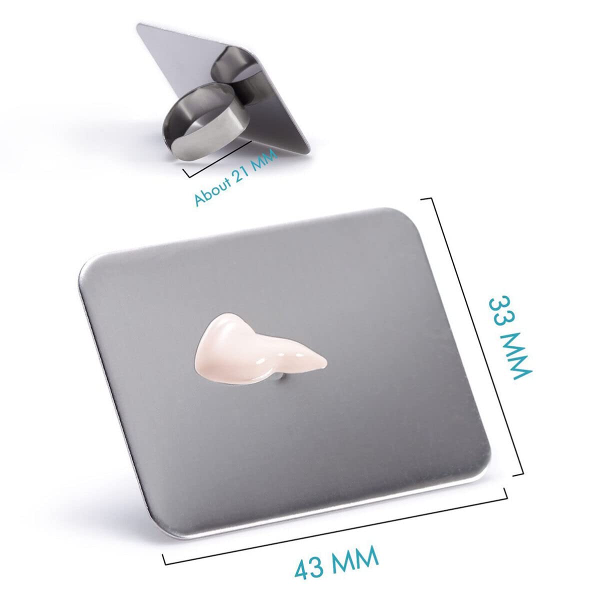 10pcs Manicure Spatula Nail-art Palette Stainless Steel Manicure Pallet Nail Art Ring Stainless Steel Pallet