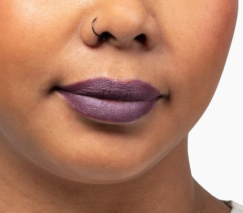 Aromi Metallic Liquid Lipstick | Long-lasting, Waterproof, Lip Color with Shimmery Finish, Vegan, Cruelty-free, Gluten and Paraben Free, Made in USA, Handmade (Vulgar Violet)