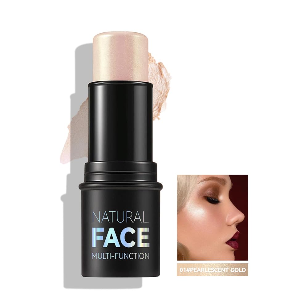 Highlighter Contour Stick, Milk Makeup Contour, Blush Sticks, Highlight Contour Palette, Glint Highlighter, Make Up Highlighter, Contouring Stick, Highlighter Makeup Stick, 01#PEARLESCENT GOLD