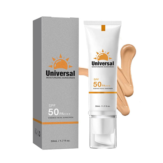 Tinted Sunscreen For Face SPF 50, Universal Protector Solar 50 Moisturizer, Hydrating Sun Essence Face Sunscreen, UV Defense, Travel Size, 1.7 Fl.OZ