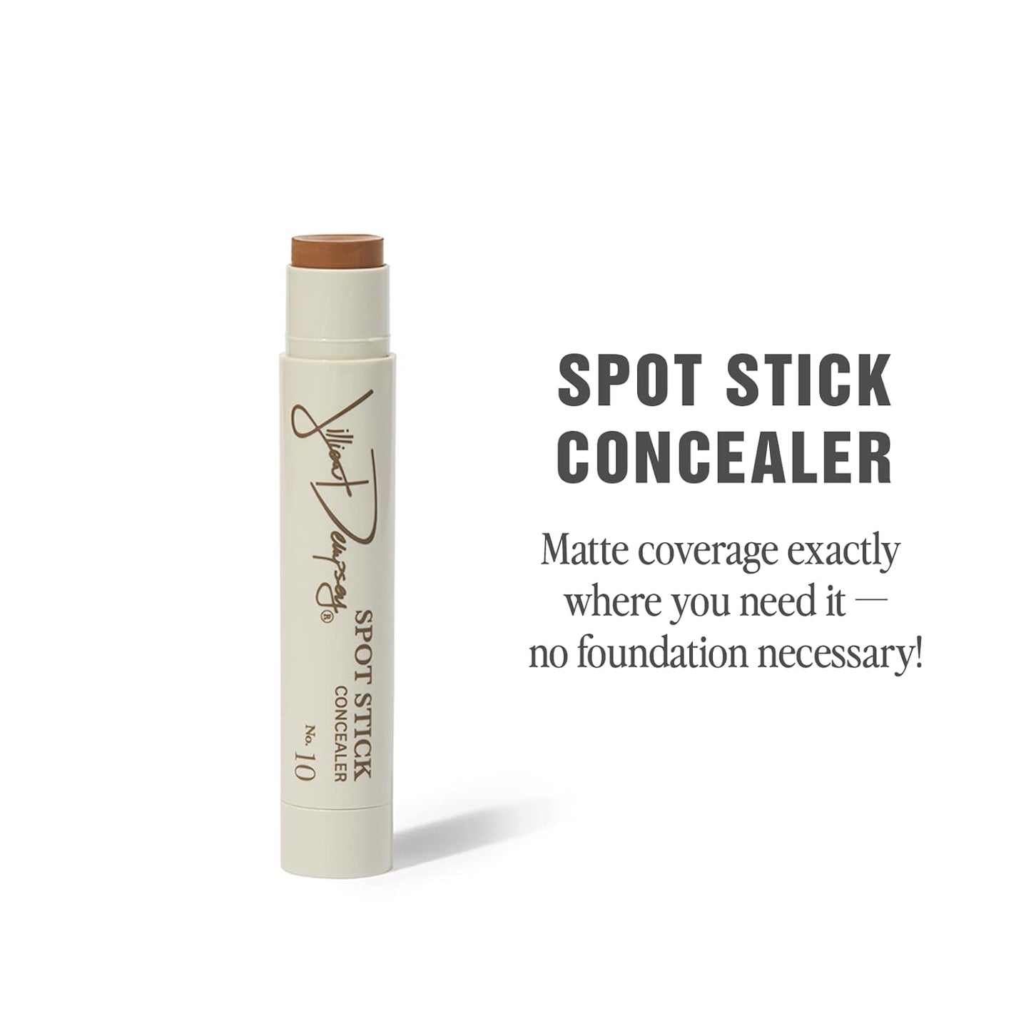 Jillian Dempsey Spot Stick Concealer | Easy Blending Matte Concealer for Blemishes & Uneven Skin Tones | Shade No. 10: Medium-Deep with Warm Undertones