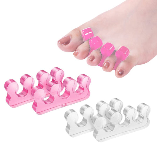 Toe Separators for Bunion & Nail Polish Application - Orthopedic Gel Material Toe Spacers for Toenail Separation, Soft Pedicure Tools
