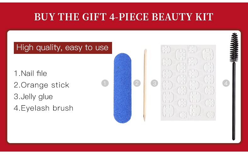 HBZGTLAD 3 in1 color eyeline Press On Nail with Eyelash Packing Boxes Set Package Pink White DIY Lashes and Nail Suit Box 1set… (SET-58)