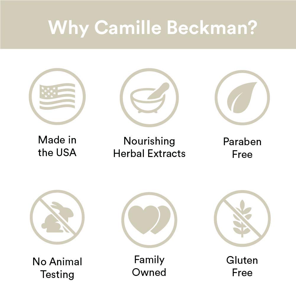 Camille Beckman Essentials Gift Basket, French Vanilla, Glycerine Hand Therapy 6 oz, Silky Body Cream 13 oz, Hand and Shower Cleansing Gel 13 oz, Glycerine Soap 3.5 oz