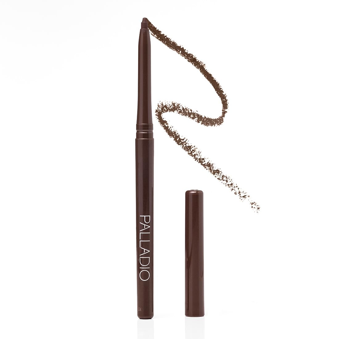 Palladio Retractable Waterproof Eyeliner, Richly Pigmented Color and Creamy, Slip Twist Up Pencil Eye Liner, Smudge Proof Long Lasting Application, All Day Wear, No Sharpener Required, Black Brown