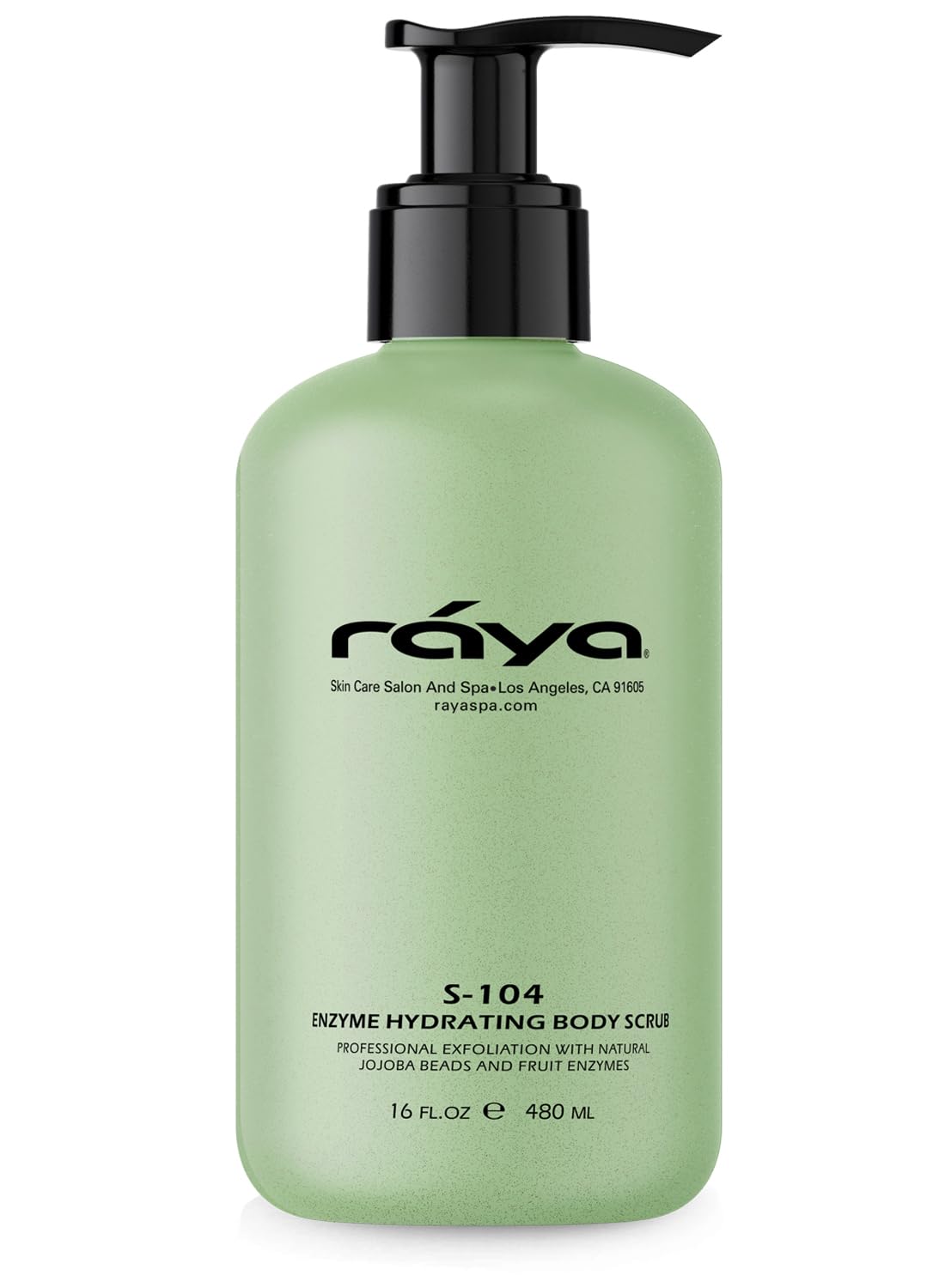 RAYA Enzyme Hydrating Body Scrub 16 oz Cucumber Scent (S-104) | Gentle and Exfoliating Body Scrub | Made with Seaweed, Jojoba Beads, and Fruit Enzymes