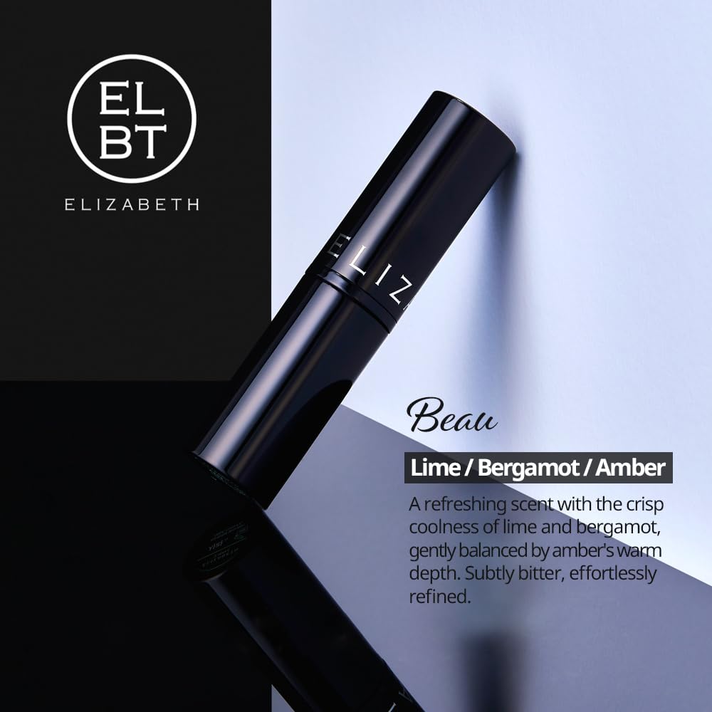 ELBT Solid Perfume Stick ㅣ Long Lasting Vegan Balm Fragrance for Women & Men ㅣ Portable Alcohol-Free Scent ㅣ Beau - Lime, Bergamot & Amber