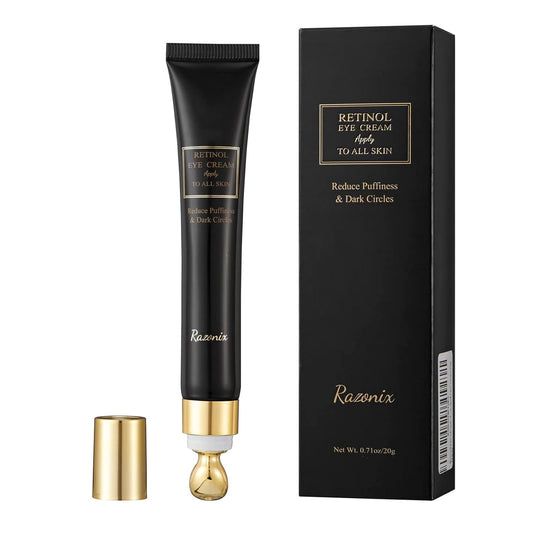 Retinol Eye Cream for Dark Circles: Under Eye Treatment for Puffiness Bags – Anti Aging Eye Cream for Women and Men