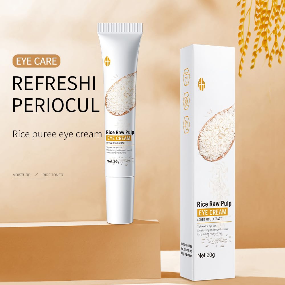 Rice Extract Eyes Cream Moisturizing And Smooth Texture Rice Raw Pulp Essence Around Eyes Care