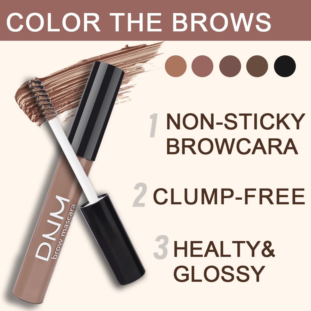 Kaely Eyebrow Gel Waterproof,Longwear Tinted Eye Brow Mascara,Eyebrow Color Makeup kit,maquillaje gel para cejas a prueba de agua,Long Lasting Eyebrows Vegan cosmetics,02 Chocolate