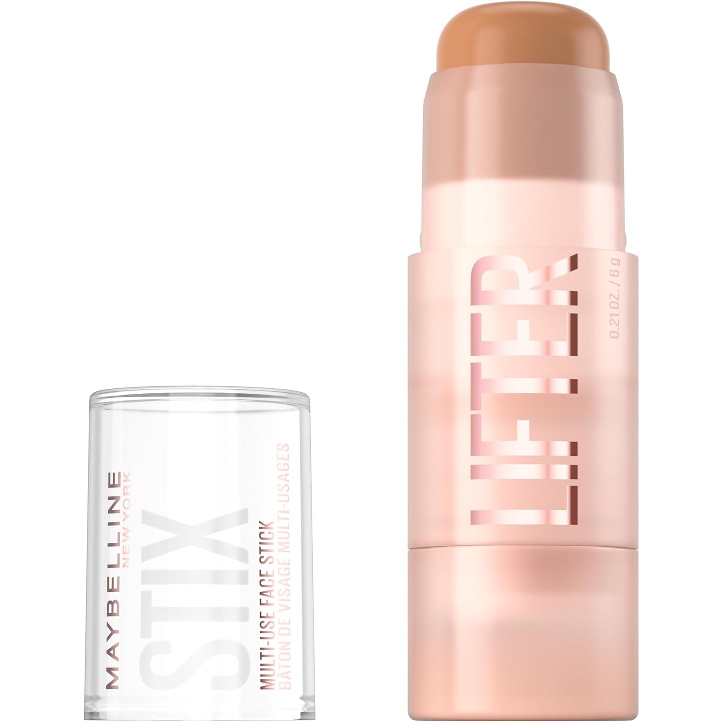 Maybelline Lifter Stix Multi-Use Face Stick - Contour, Bronzer, Concealer and Foundation Stick, All-In-One Creamy Face Makeup with Cranberry Seed Oil, 45, 1 Count