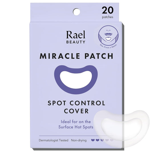 Rael Pimple Patches, Miracle Spot Control Cover - Hydrocolloid Acne Patch, Strips for Zits and Blemish, Korean Skin Care, Vegan, Cruelty Free (20 Count)