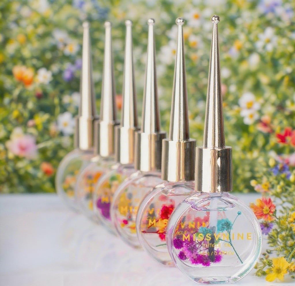 Vitamin E Enriched Cuticle Oil 6 Pack - Prevent Hangnails & Strengthen Nails with Sweet Almond + Jojoba Oils - Anti-Fray Nail Treatment for Dry Hands, Manicure Kit for Healthy Cuticles