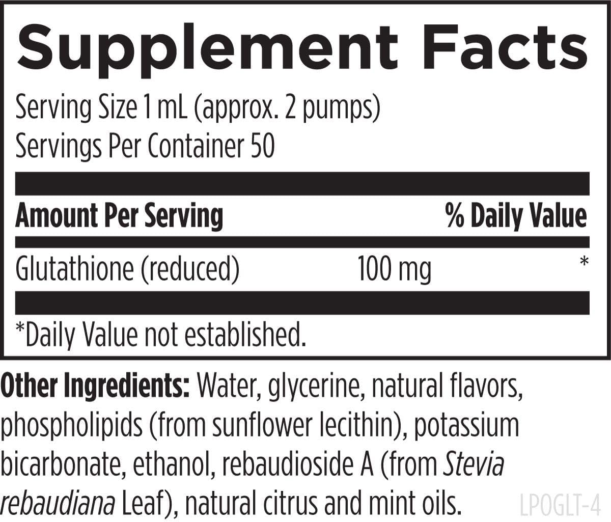 Designs for Health Liposomal Glutathione - Liquid Glutathione Supplement, 100mg with Enhanced Absorption - Detox + Immune System Support - Lemon Peppermint Flavored Drops (50 Servings / 1.7oz)