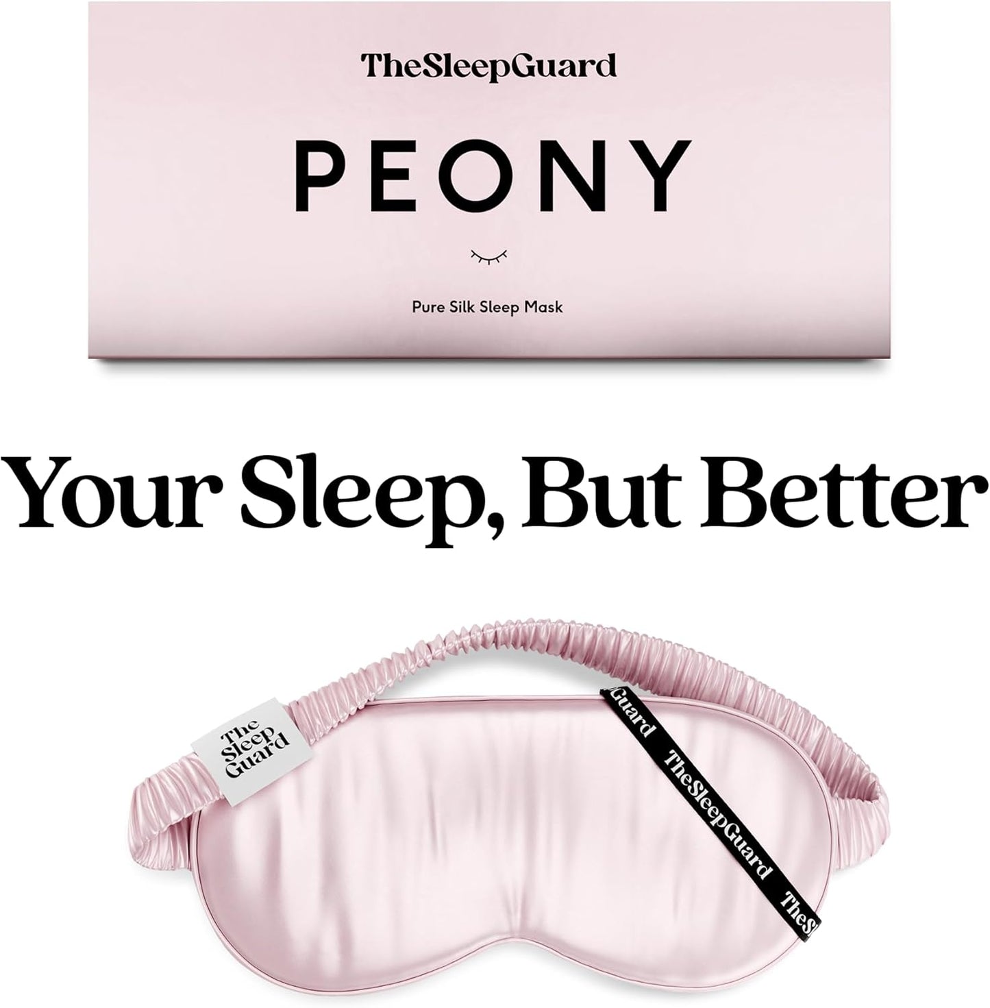 Pure Silk Sleep Mask [100% 6A Mulberry Silk, 22 Momme] Light Blocking Travel Essentials. Eye Masks for Sleeping. Black Oeko-Tex Blindfold. Eye Covers for Men & Women