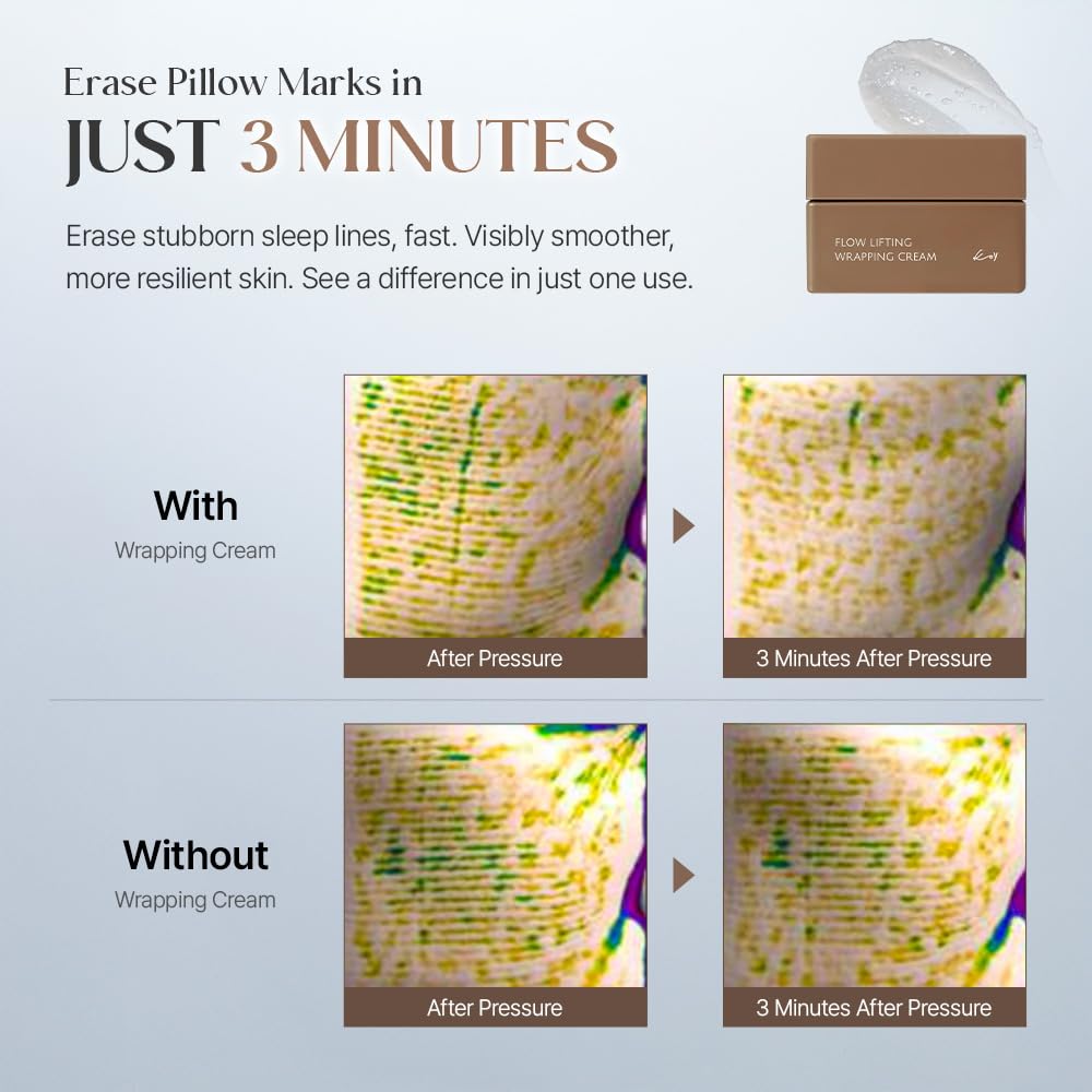 KOY Flow Lifting Wrapping Capsule Cream - Collagen Face Moisturizer For Anti-Aging & Hydration - Visibly Firm Skin with Volufiline Capsule - Travel Kit- Korean Skin Care 1.69 fl.oz