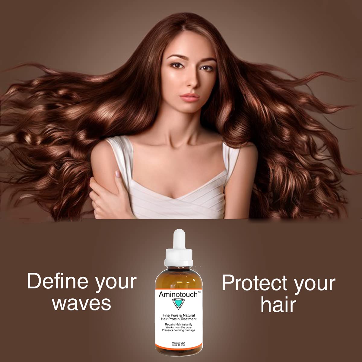 Aminotouch Natural PURE PROTEIN TREATMENT Instant Rescue Shot Grow Long Hair Repair Damage Split Ends, Strengthen Weak Hair, Collagen Filler Keratin Repair that Works From the Core (Double)