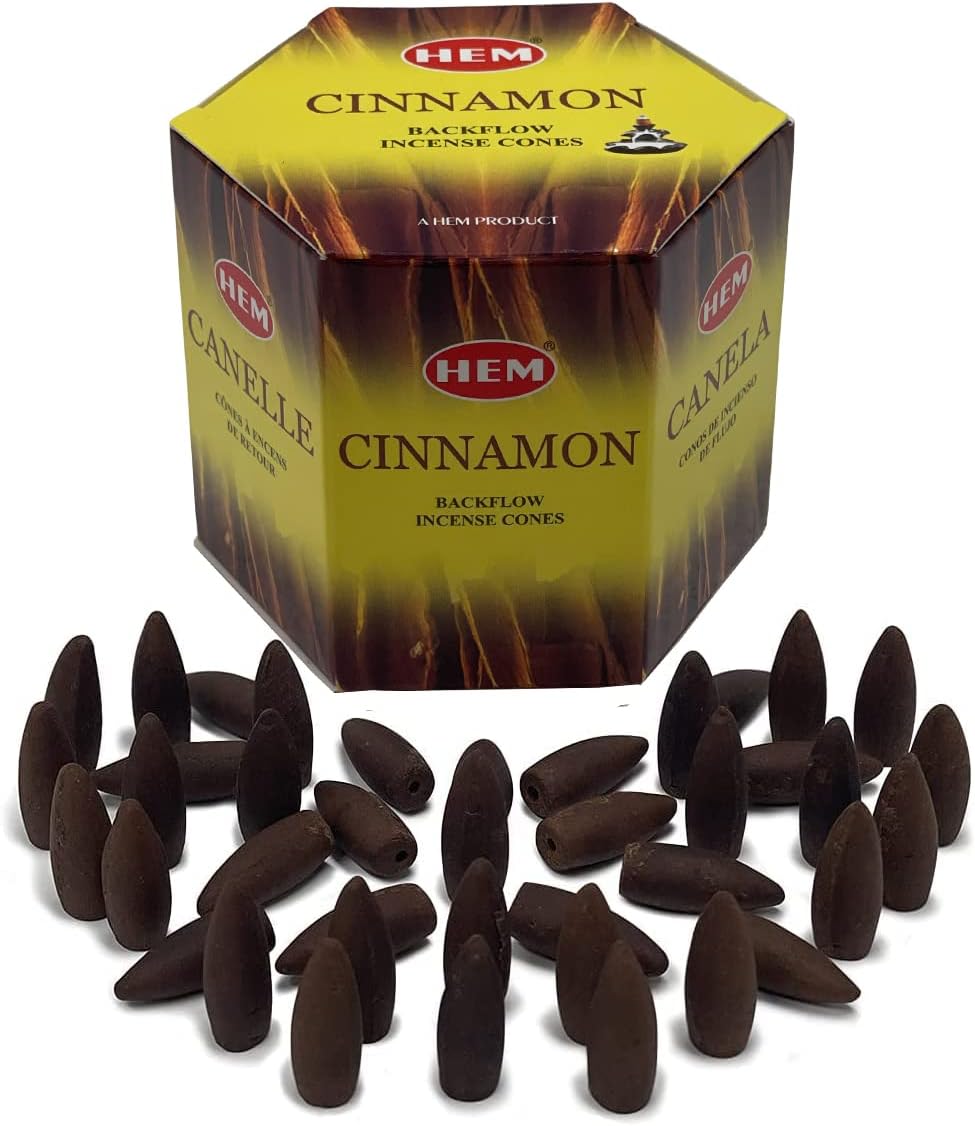 Cinnamon Backflow Incense Cones for Waterfall Aromatic Smoke Fountain Haze Falls
