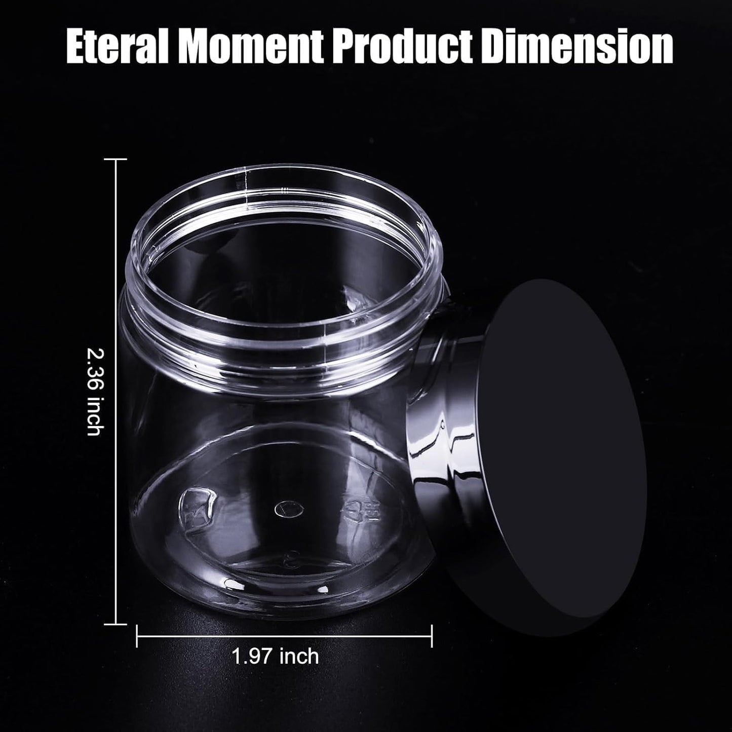 90 Pack 4 Oz Plastic Containers with Lids, OBKJJ Clear Travel Size Leak Proof Makeup Travel Containers BPA Free Cosmetic Slime Jars for Lotion, Cream, Body Butter, Makeup, Ointments (90)