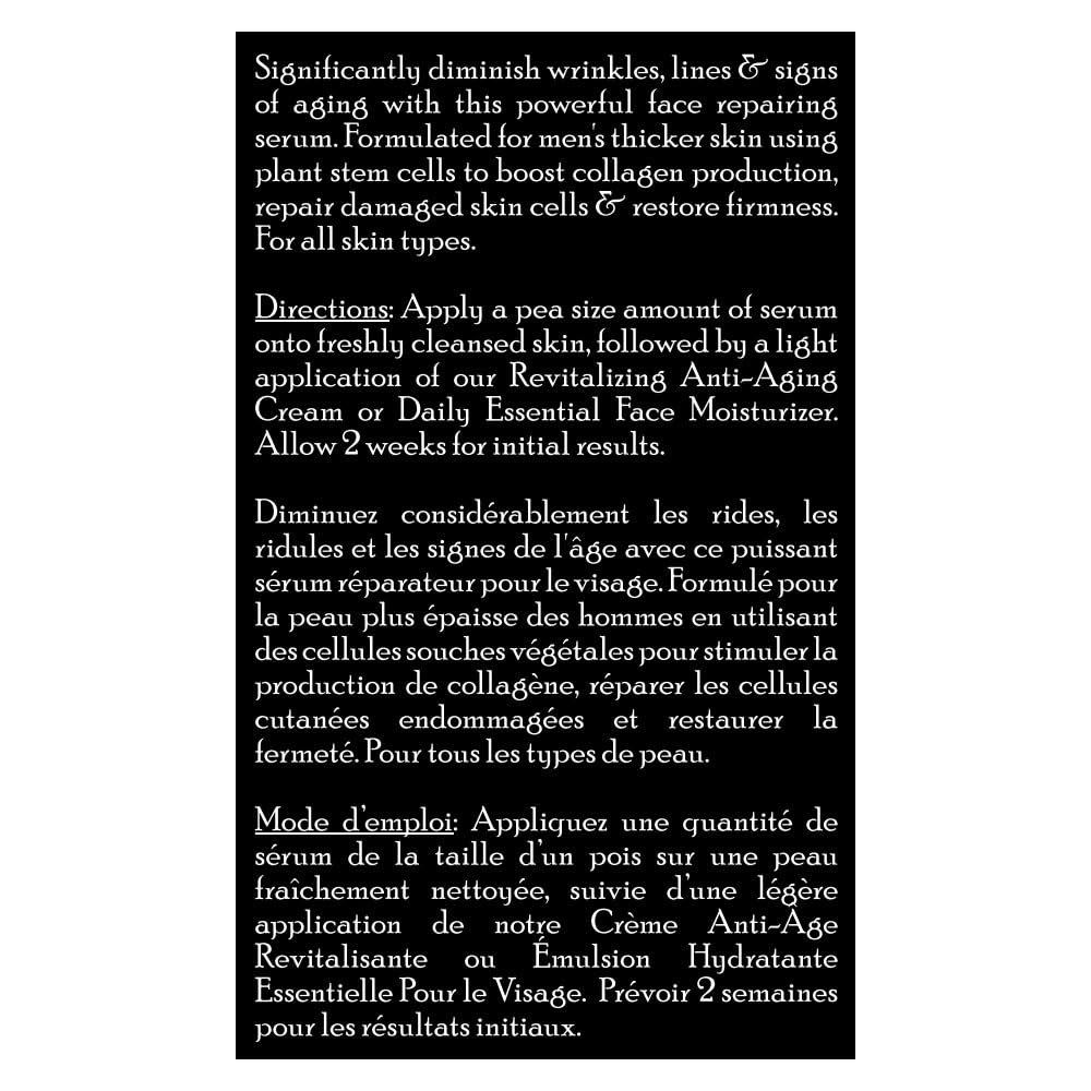 Brickell Men's Anti Aging Vitamin C Serum For Face, Repairing Night Facial Serum for Men, Natural and Organic Hyaluronic Acid Serum For Face to Diminish Wrinkles and Reduce Redness, 1 Ounce, Unscented