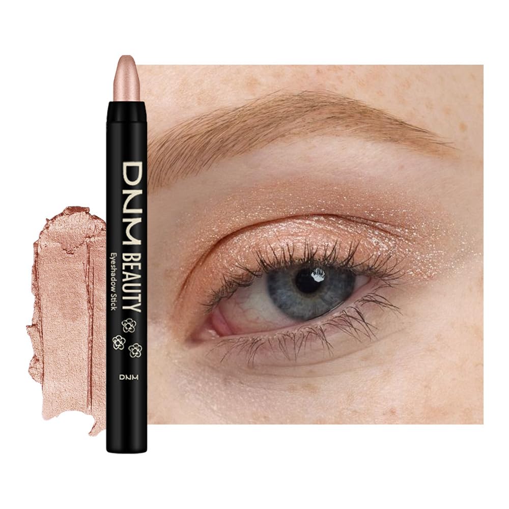 Champagne Shimmer Cream Eye Shadow Stick Makeup for Women, Shimmer Eyeliner Pencil Eyeshadow Brightener Stick for Eyes, Waterproof Eyeshadow Applicator Blendable sombras para ojos 74#