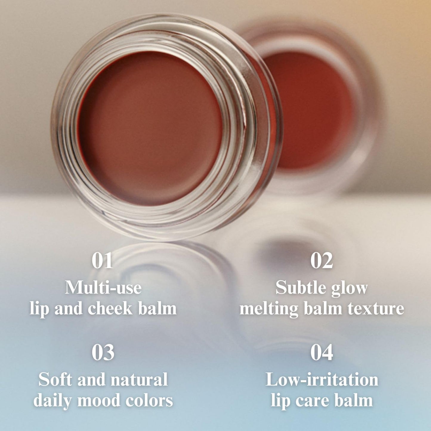 EGLIPS Lip & Cheek Glow Balm - Multi-Use Tinted Melting Balm Blush for Lips & Cheeks Builable and Blendable Texture (05 WAVY, 0.18 oz)