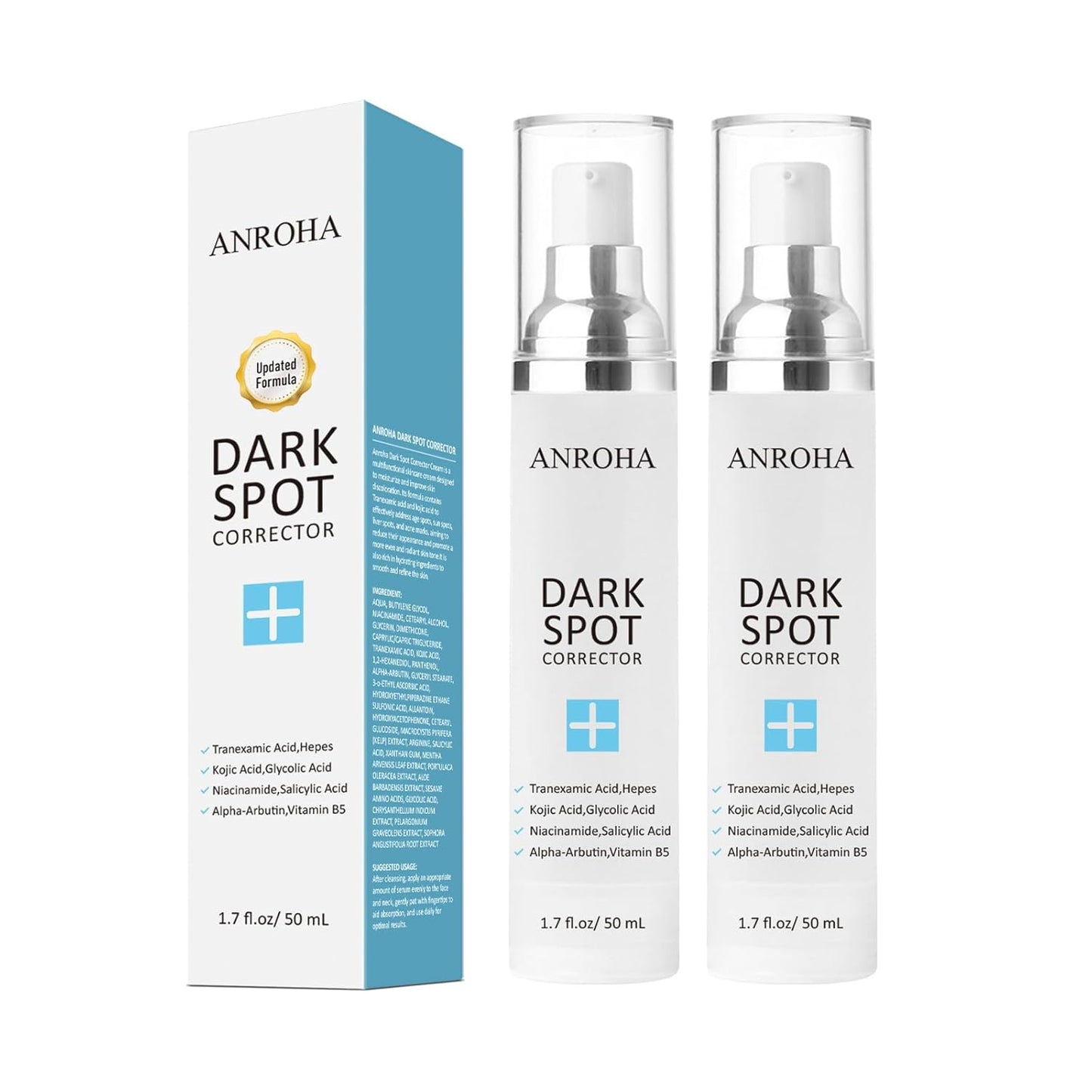 Face and Body Serum Promotes Anti-Aging Effect for Women and Men with Niacinamide,Kojic Acid & Salicyic Acid 50ml (Pack of 2)