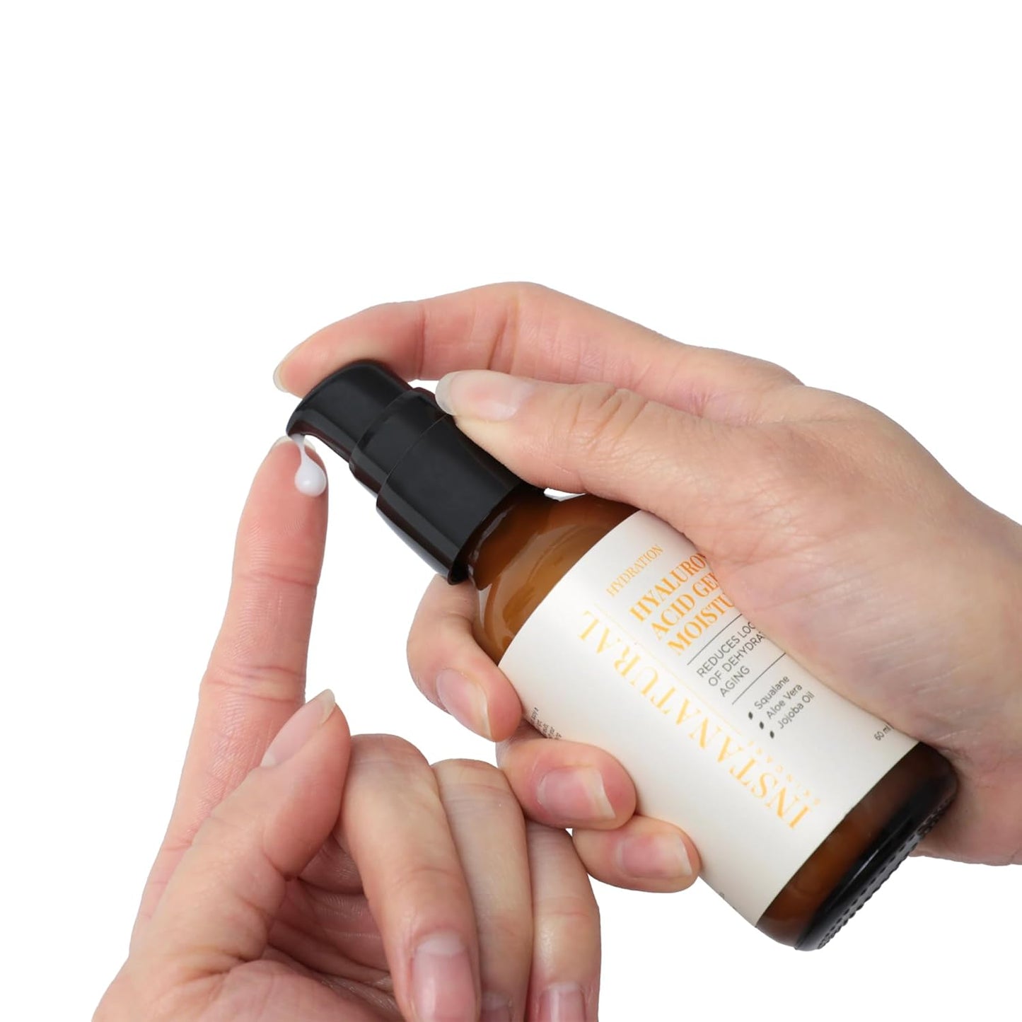 InstaNatural Hyaluronic Acid Gel Moisturizer with Squalane, Aloe Vera & Jojoba Oil | Lightweight Daily Face Cream for Hydrated, Smooth-Looking Skin