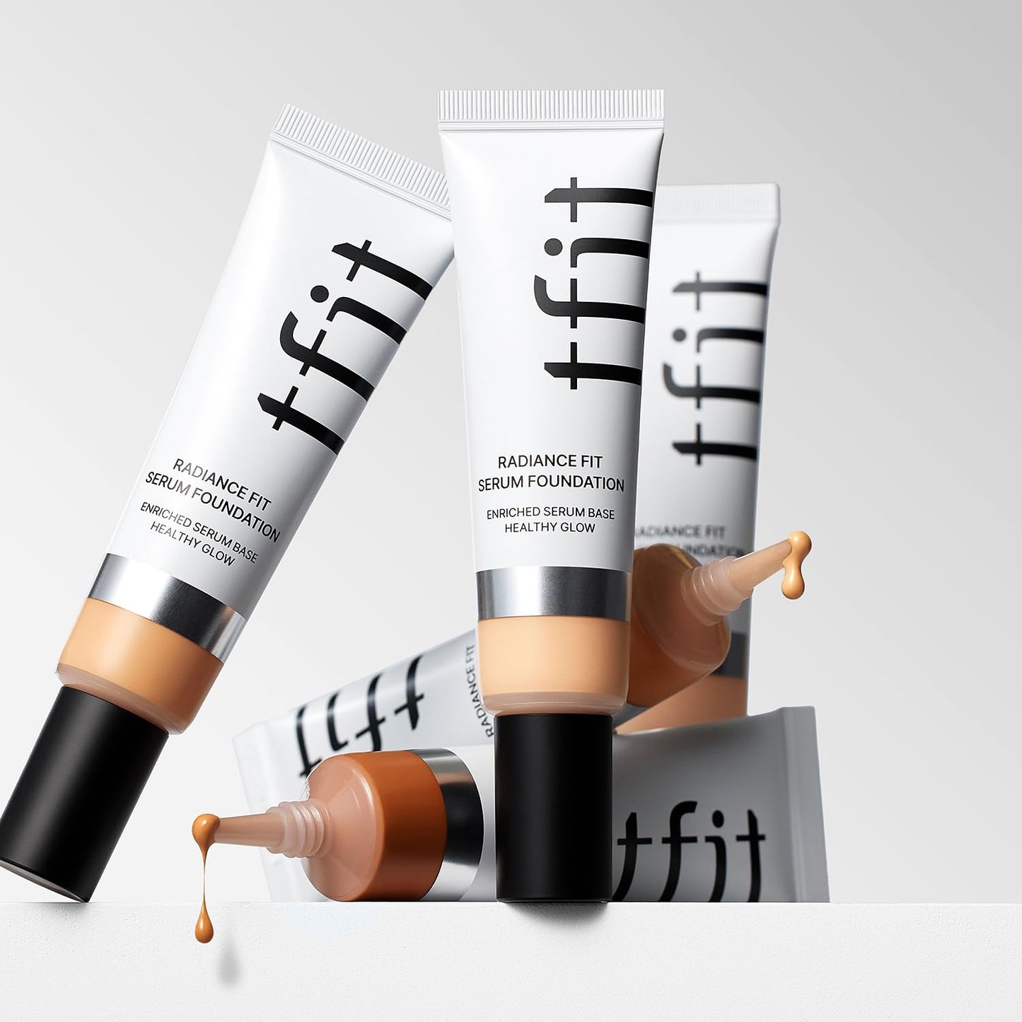 TFIT Radiance Fit Serum Foundation - Flawless Coverage, Dewy finish, Long-lasting, Lightweight, Korean Makeup,1.05 Oz. (N05 Toffee, 1.05 Oz.)