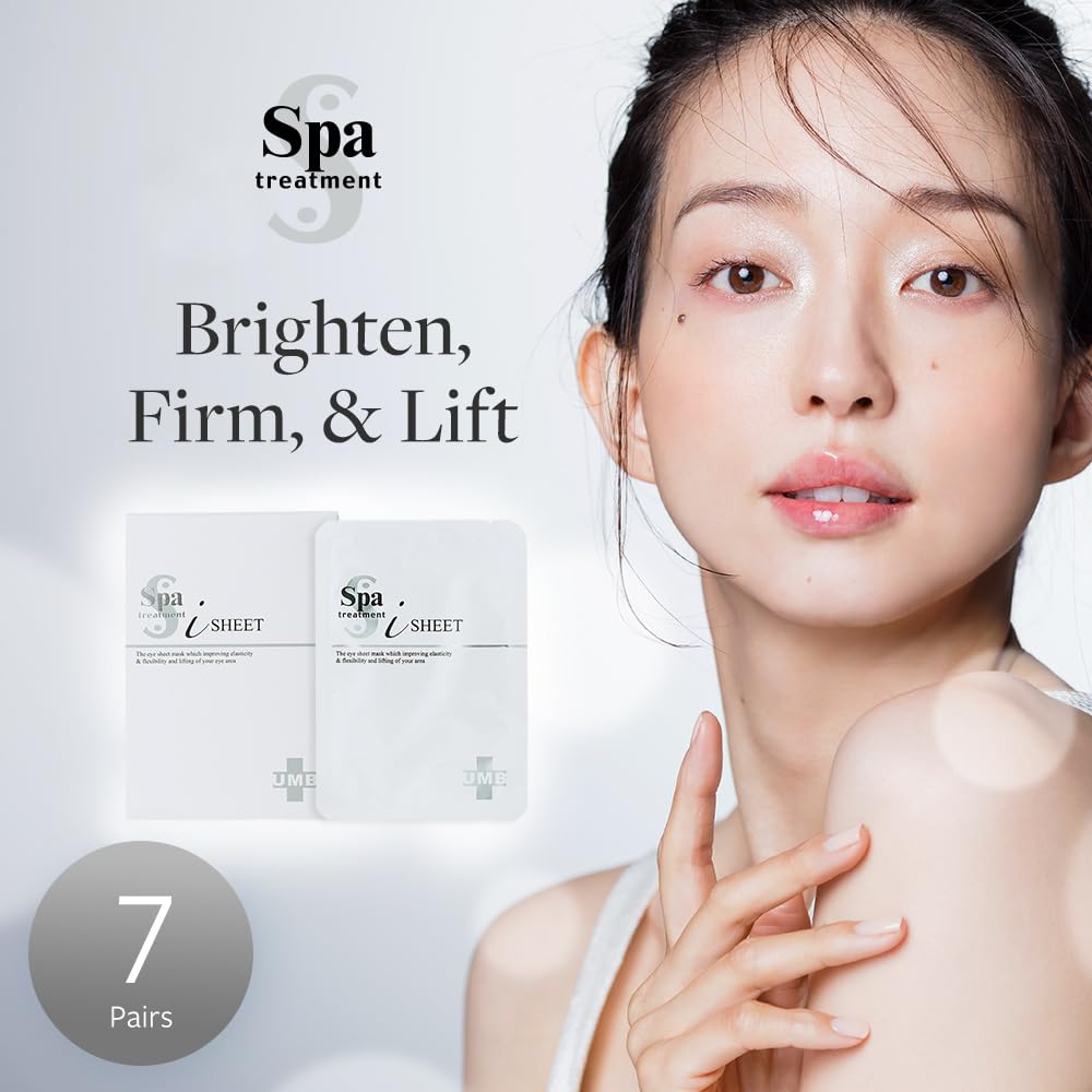 Spa Treatment UMB Stretch iSheet Japanese Under Eye Masks (7 Pairs) - Effective Anti-Aging Under Eye Patches for Dark Circles, Dry, Dull Skin Around the Eyes - Moisturize and Refresh your Skin