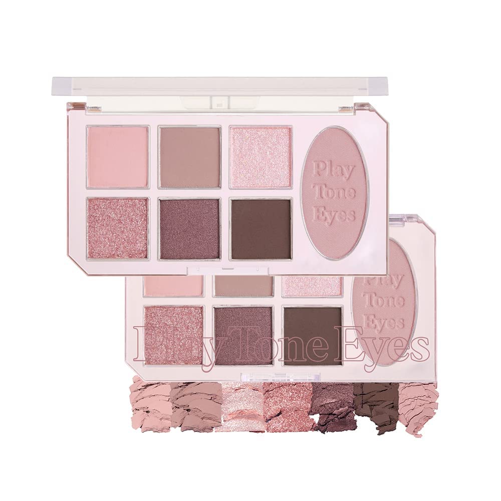 ETUDE Play Tone Eyepalette #Cashmere mauve | From Eye To Cheeks | Palette With Easy Color Matching For All | Various Texture From Sheer Matte To Wet Glitters | K-beauty