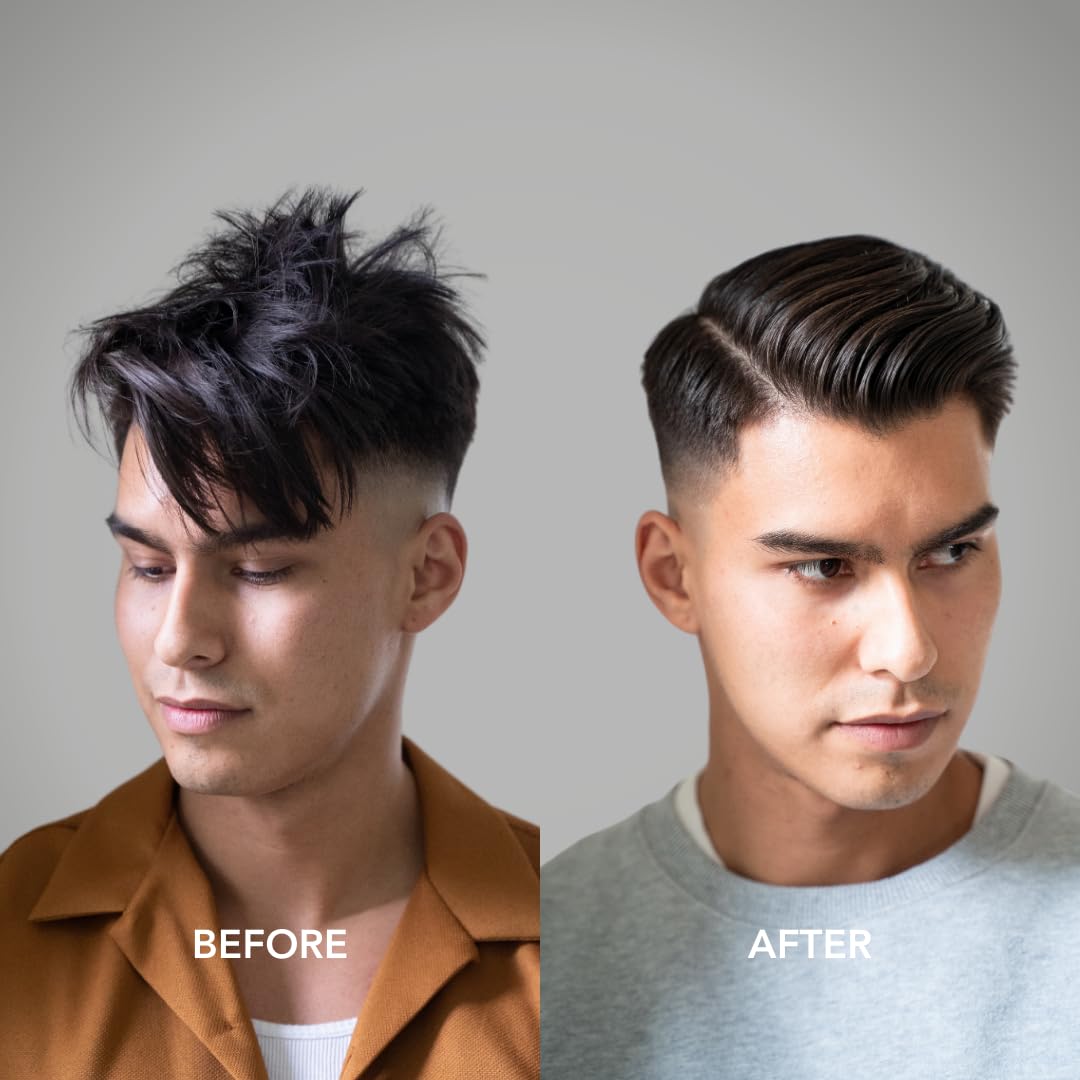 BluMaan Hydrating Pomade - Low Shine, High Hold - Water Based, Easy To Wash - Ideal for Quiffs, Pompadours, Ducktails & Slick Back Looks - 2.5 oz