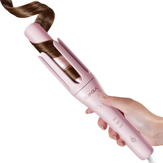 Automatic Curling Iron,1 1/4 Hair Curler with 3 Temperatures, 10S Fast Heating, 2-Way Rotation, 30 Min Auto Shut-Off, 500 Million Ionic, Anti-Scald-Tangle for Long Hair