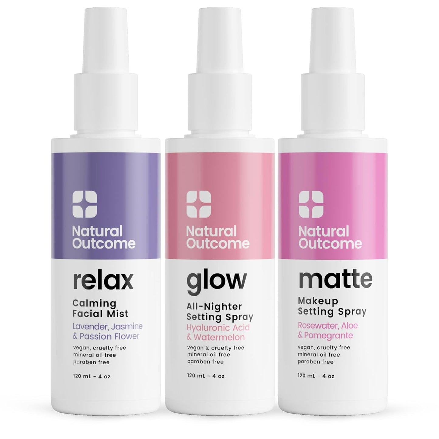 Face Mist Trio Collection – Hydrating Facial Mist Spray for Glowing Skin – Rosewater, Lavender & Hyaluronic Acid – Makeup Setting & Refreshing Face Spray Mist