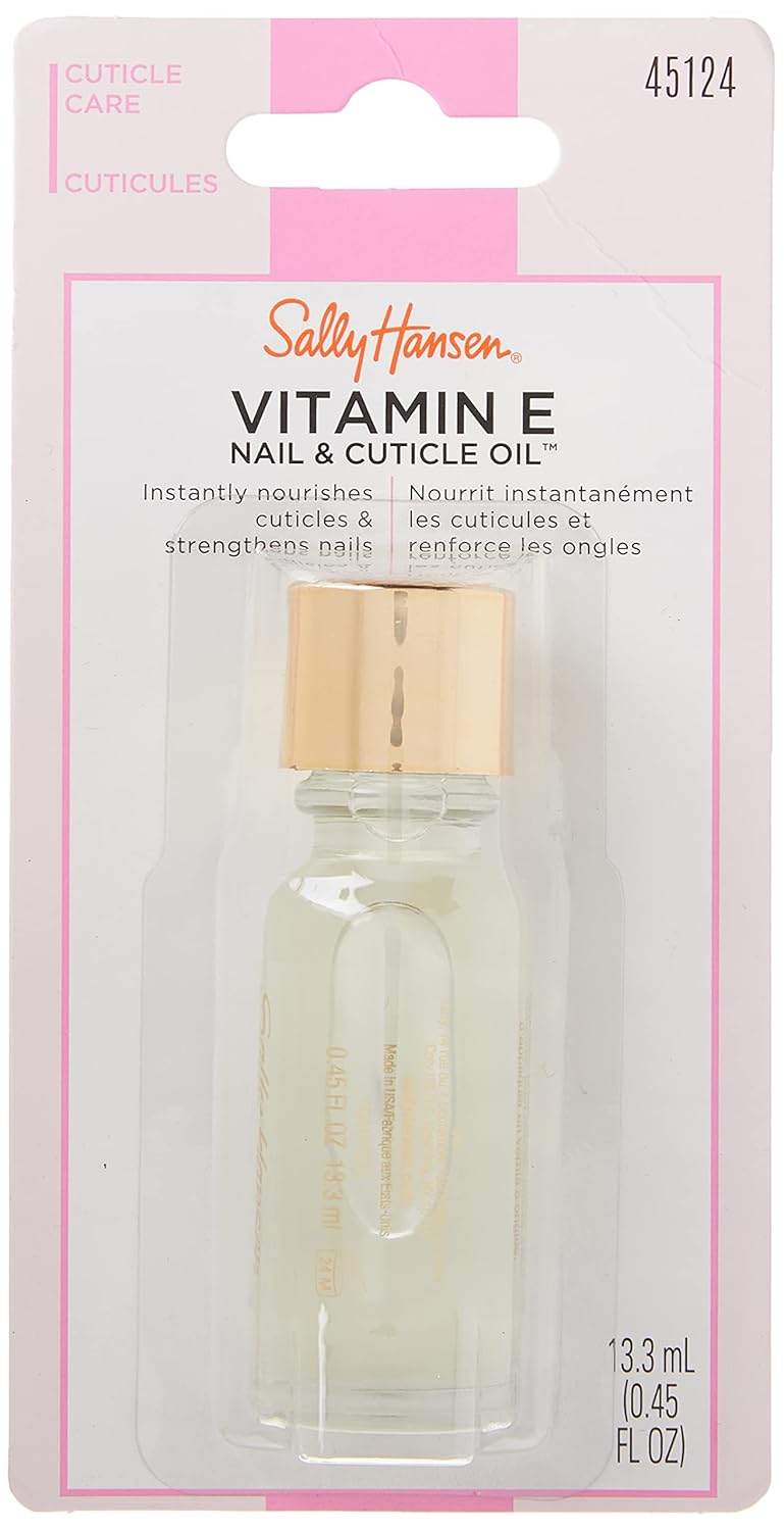 Sally Hansen Vitamin E Nail and Cuticle Oil, 0.45 Fl Oz, Packaging may vary (Pack of 2)