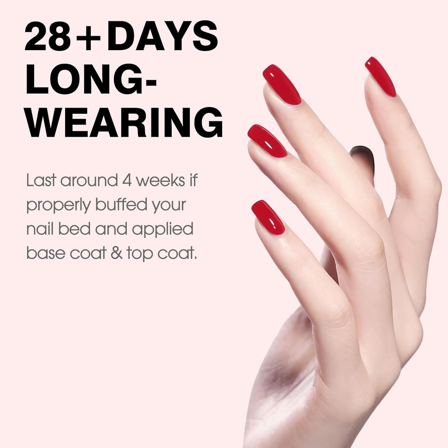 CANNI Gel Nail Polish Red Colors, 1Pcs Red Gel Polish High Gloss Soak Off UV Nail French Nail Manicure Salon DIY