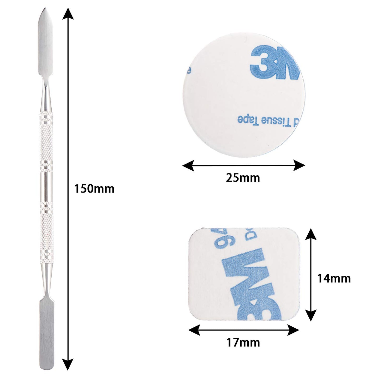 56Pcs Metal Stickers for Magnetic Palette Empty Eyeshadow Makeup Palette + Depotting Spatula (28Pcs Round + 28Pcs Square)