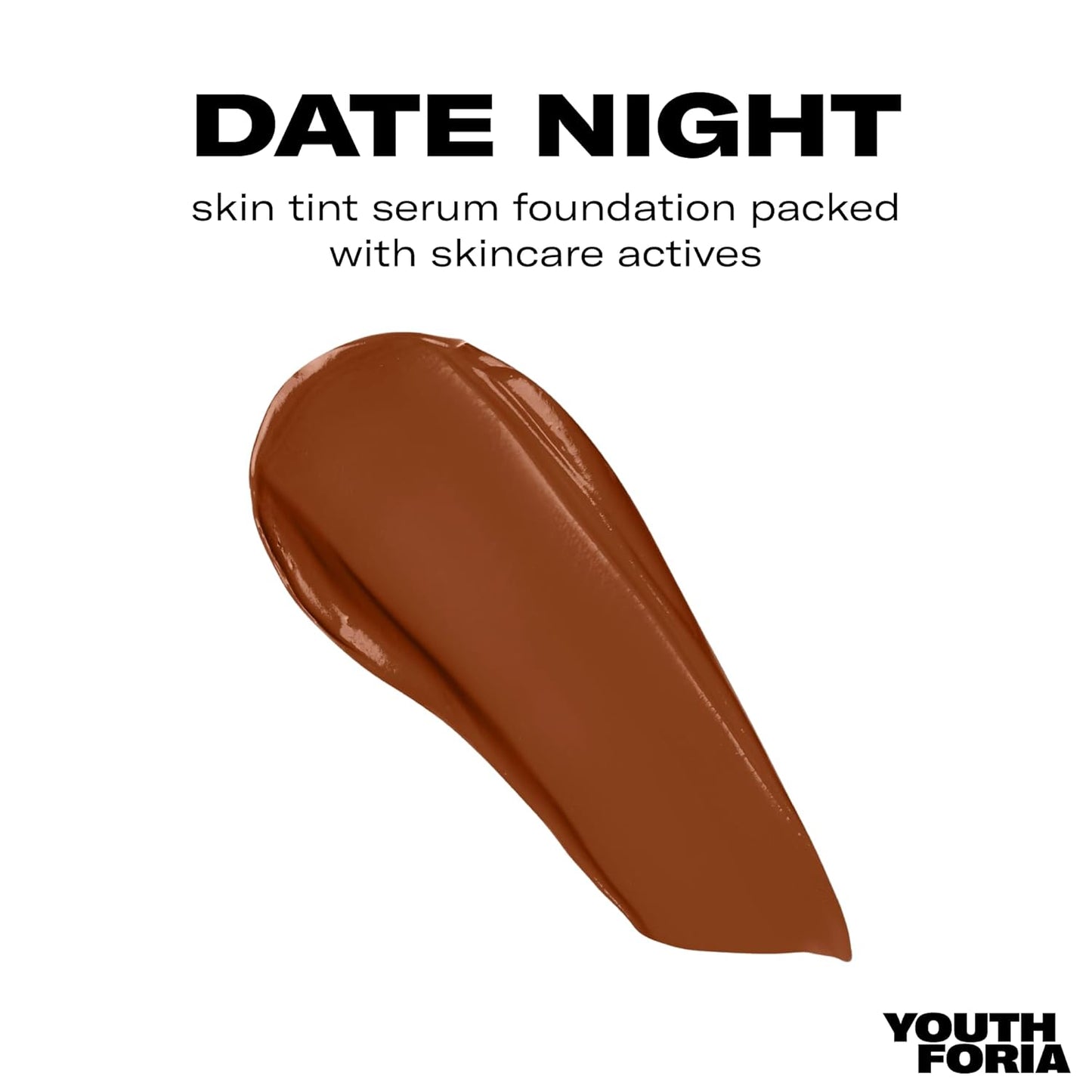 Youthforia Date Night Skin Tint Serum Foundation, Light-Medium Coverage, Hydrating Formula, Vegan & Cruelty-Free, 450 Deep - Neutral with Warm Undertones