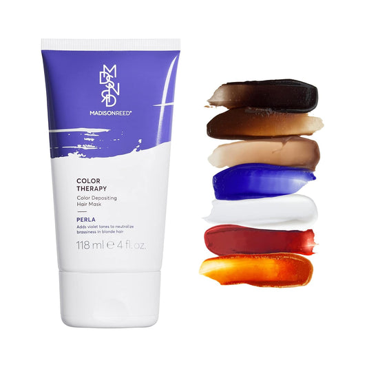 Madison Reed Color Therapy, Perla, Color Depositing Hair Mask & Deep Conditioning Treatment, Intensely Hydrating, Refreshes Color & Tone, Keratin & Argan Oil, 4 Fl Oz (118 mL)