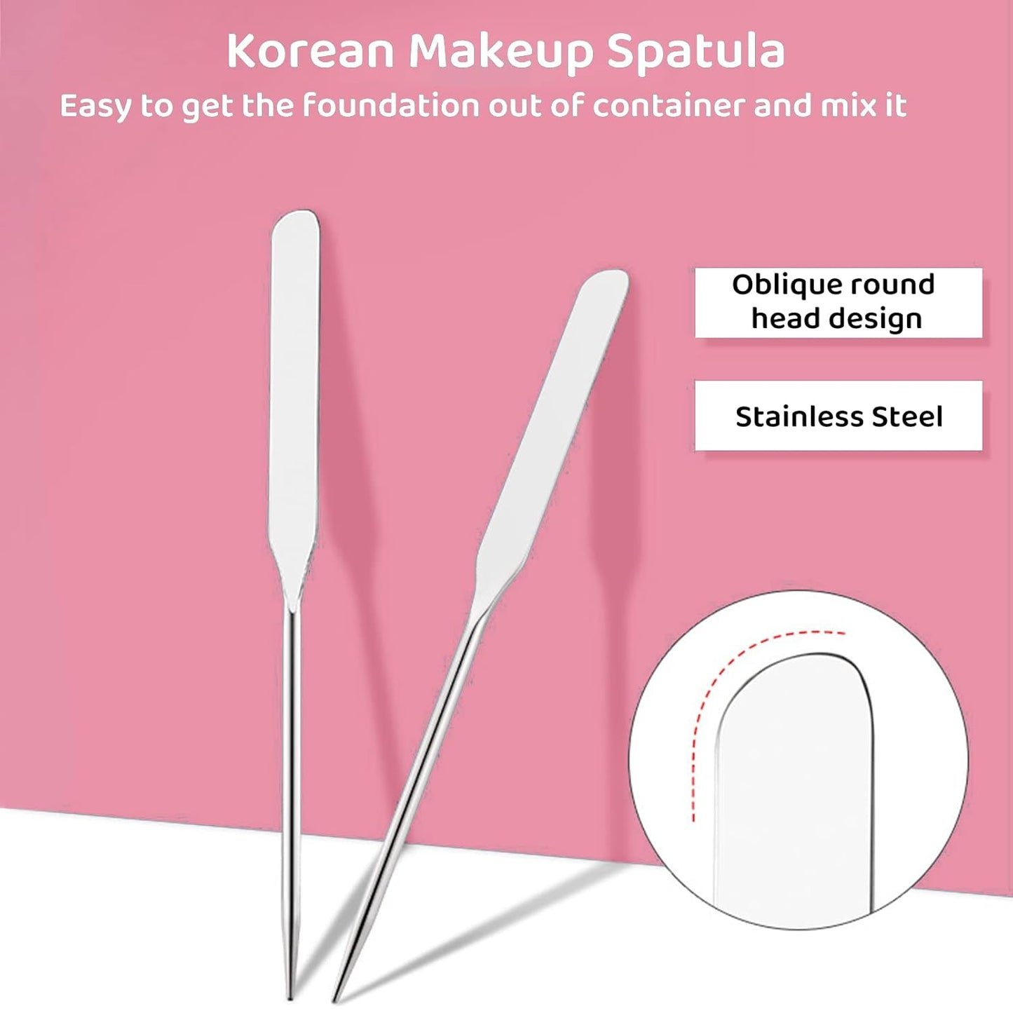 Makeup Mixing Palette, KissDate Korean Spatula Makeup Palette with Foundation Spatula, Stocking Stuffers Christmas Gifts for Women Stainless Steel Picasso Makeup Spatula Mixing Tray Makeup Mixer