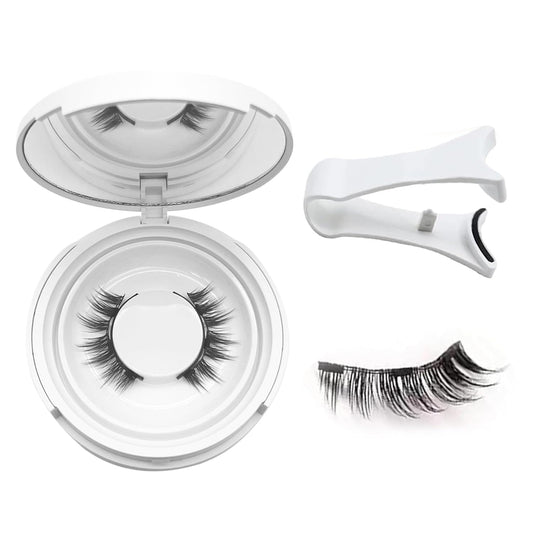 Ealra Craft Magnetic Eyelashes with Applicator,Reusable Magnetic Eyelashes Natural Look,Easy to Wear and Remove Reusable Soft Lashes kit No Glue Needed(Simple)